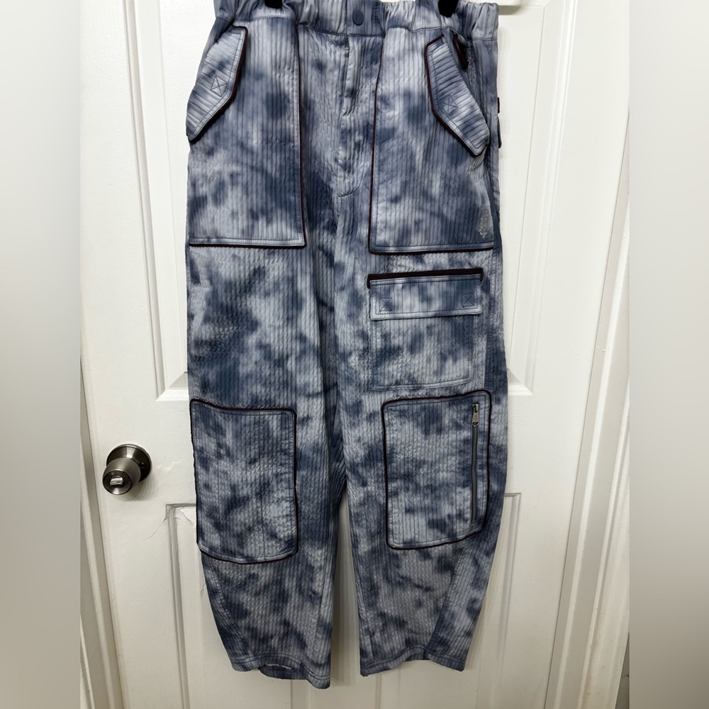 Women’s Blue Tie-Dye Cargo Pants